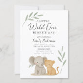 Invitation Toute en Une Fête de Bébé Sauvage (Devant)