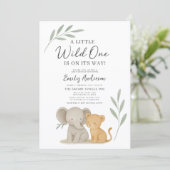 Invitation Toute en Une Fête de Bébé Sauvage (Debout devant)