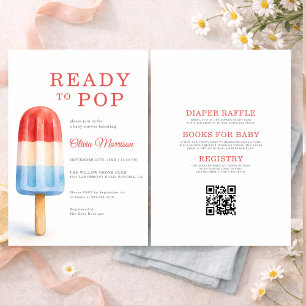 Invitation Toute en une Fête Prête à Éclater Baby Shower