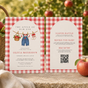 Invitation Toute en Une Pomme de Nos Yeux Fête de Naissance G
