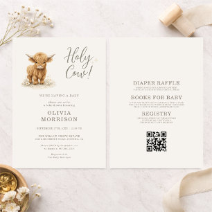 Invitation Toute en une Sainte Vache Fête de Naissance de Vac