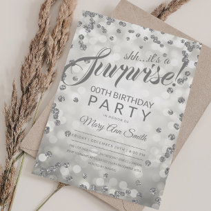 Invitation Toute fête de surprise d'âge   Parties scintillant