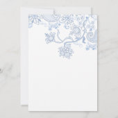 Invitation Toute Fleurs de couleur et mariage de dentelle de (Dos)