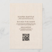 Invitation Toute la Fête Bébé est en Train de Brasser Gingham (Dos)