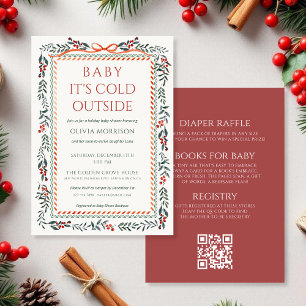 Invitation Toute la Fête Bébé Il Fait Froid Dehors Baby Showe
