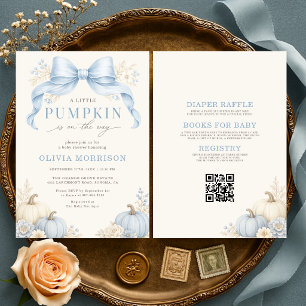Invitation Toute la Fête dans un Petit Nœud Papillon Citrouil