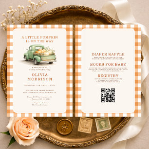 Invitation Toute la fête pour bébé dans un petit camion de ci