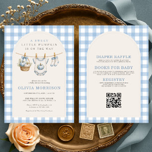 Invitation Toute la ligne de vêtements de bébé citrouille ble