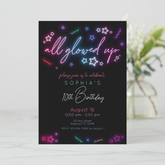 Invitation Toute la lumière soufflée dans l'obscurité Invitat (Debout devant)