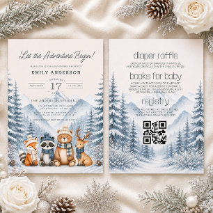 Invitation Toute l'aventure hivernale commence Bain de bébé