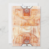 Invitation Toute l'étoile 1er anniversaire | Champ de basket- (Dos)