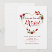 Invitation Toute l'invitation à la douche de coeur (Devant / Derrière)