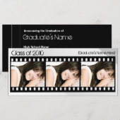 Invitation Toute obtention du diplôme de Filmstrip de photo (Devant / Derrière)