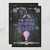 Invitation Toute occasion Steampunk Chalkboard Party Invitati (Devant / Derrière)