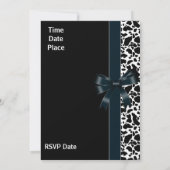 Invitation Toute Occasion Vache blanche noire Bow (Dos)