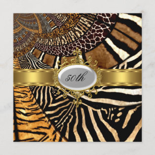 Invitation Toute Peau d'Animal Regarde Toute Fête d'Anniversa