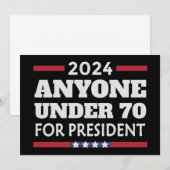 Invitation Toute personne de moins de 70 ans pour le Présiden (Devant / Derrière)