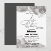 Invitation Toute soirée ou fête blanche (Devant / Derrière)