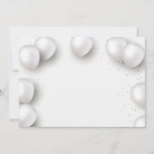 Invitation Toute White Anniversaire Fête Une Nuit En Blanc Ph (Dos)