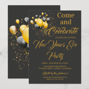 Invitation Toutes Ces Parties scintillant Nouvel An Réveiller