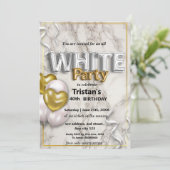 Invitation Toutes les affaires blanches ou la fête (Debout devant)