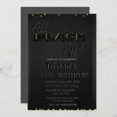 Invitation Toutes les affaires en noir (Devant / Derrière)