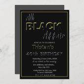 Invitation Toutes les affaires en noir (Devant / Derrière)