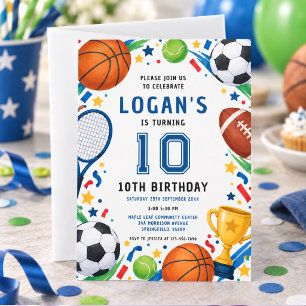 Invitation Toutes les étoiles du sport pour les 10 ans Fête