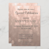 Invitation Toutes les fins | Peach Bokeh (Devant / Derrière)