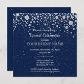 Invitation Toutes les fins | Starry Night Bubble Stars (Devant / Derrière)