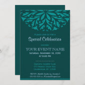 Invitation Toutes les fins | Vert ornemental (Devant / Derrière)