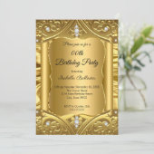Invitation Toutes les images Age Anniversaire Party Gold Diam (Debout devant)