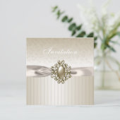 Invitation Toutes Les Occasions Biege Cream Jewel (Debout devant)