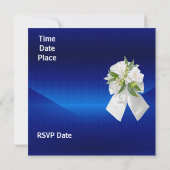 Invitation Toutes Les Occasions Bleu Blanc Dentell (Dos)