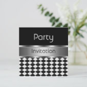 Invitation Toutes Les Occasions Diamant Blanc Noir (Debout devant)