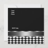 Invitation Toutes Les Occasions Diamant Blanc Noir (Dos)