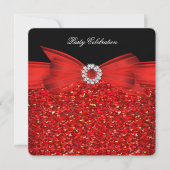 Invitation Toutes les occasions Luxe Parties scintillant Roug (Devant)