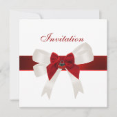 Invitation Toutes les occasions Rouge Blanc Cute B (Devant)