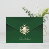 Invitation Toutes les occasions Royal Green Velvet (Debout devant)