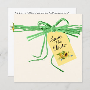 Invitation Toutes les occasions Ruban et Tournesols Invitatio