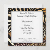 Invitation Toutes les peaux d'animaux regardent n'importe que (Dos)