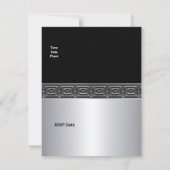 Invitation Toutes Occasions Argent Noir Art Déco (Dos)