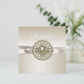 Invitation Toutes Occasions Biege Crème Joyau (Debout devant)