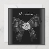 Invitation Toutes Occasions Diamant Bijou Noir Rub (Devant)