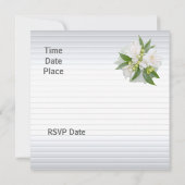 Invitation Toutes Occasions Fleur Argent Ajouter P (Dos)