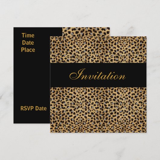 Invitation Toutes Occasions Impression Animale (Devant / Derrière)