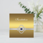 Invitation Toutes Occasions Or Argent Bijou (Debout devant)