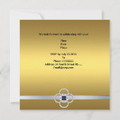 Invitation Toutes Occasions Or Argent Bijou (Dos)