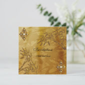 Invitation Toutes Occasions Or Asiatique (Debout devant)