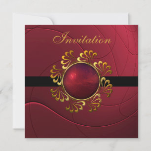 Invitation Toutes Occasions Riche Rouge Impression
